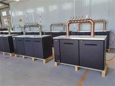 Beer Kegerator With Cooper & Stainless Steel Color Beer Tower For Chile Customer